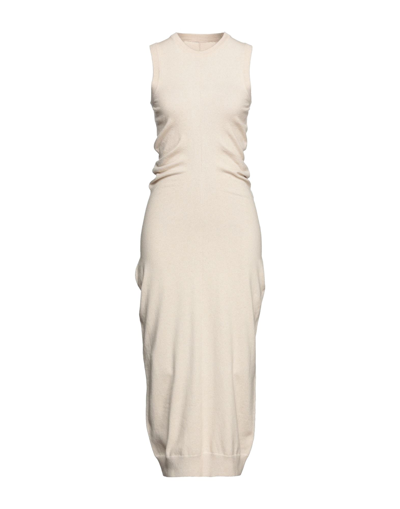 Shop Maison Margiela Woman Maxi Dress Beige Size Xs Cashmere, Cotton