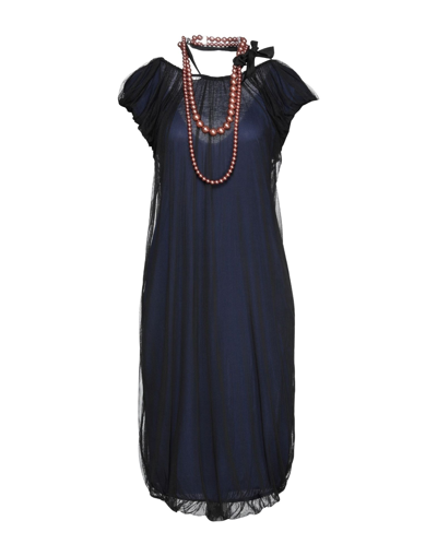 Shop Nude Woman Mini Dress Midnight Blue Size 10 Viscose, Silk