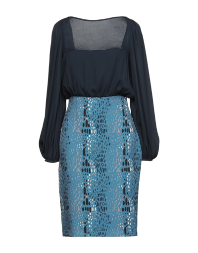Shop Alessandro Dell'acqua Woman Short Dress Pastel Blue Size 8 Polyester, Elastane