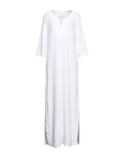 Shop Iu Rita Mennoia Woman Maxi Dress White Size L Acetate, Polyamide, Elastane
