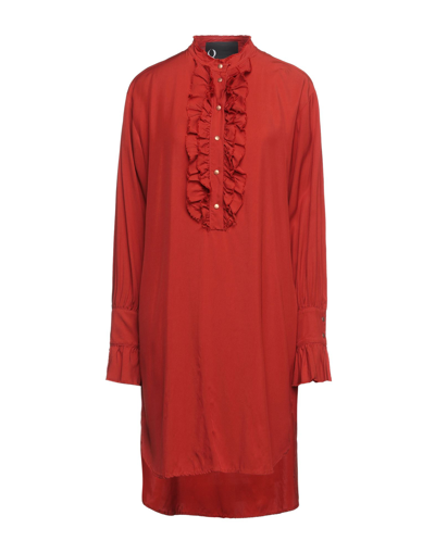 Shop 8pm Woman Mini Dress Rust Size M Viscose In Red