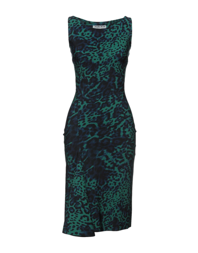 Shop Chiara Boni La Petite Robe Woman Midi Dress Green Size 6 Polyamide, Elastane