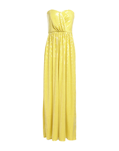 Shop Amen Woman Maxi Dress Yellow Size 8 Polyester, Acetate, Polyamide, Elastane