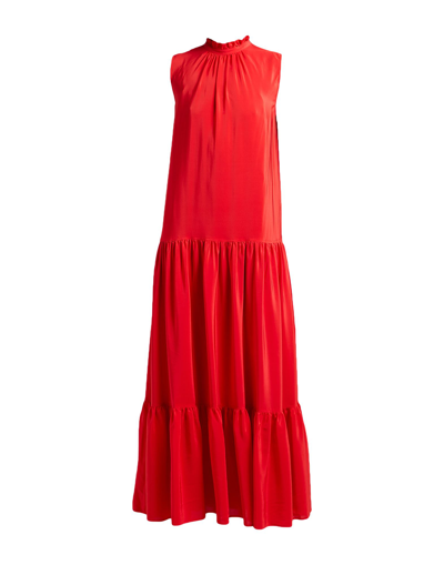 Shop M Missoni Woman Maxi Dress Red Size 6 Silk