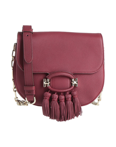 Shop Tod's Woman Cross-body Bag Burgundy Size - Soft Leather In Red