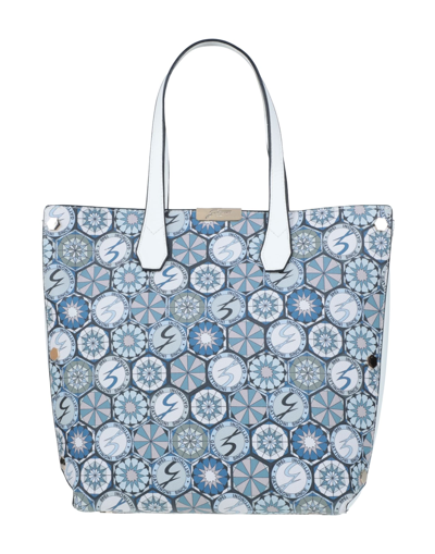 Shop Gattinoni Woman Handbag Pastel Blue Size - Pvc - Polyvinyl Chloride, Polyurethane