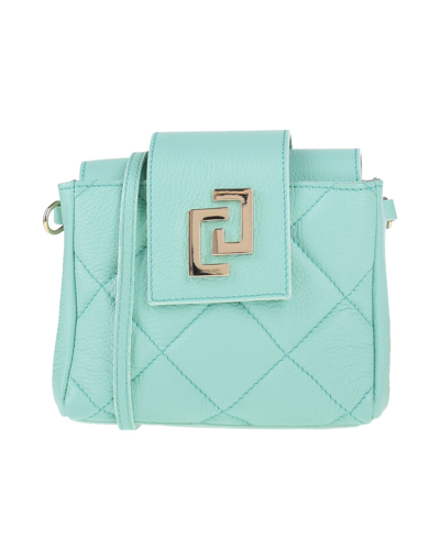 Shop Carla G. Woman Cross-body Bag Turquoise Size - Soft Leather In Blue