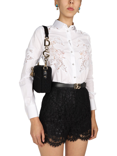 Shop Dolce & Gabbana Lace Carvings Shirt In Bianco