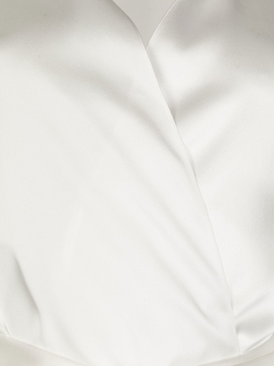 Gilda & Pearl Gina Lace-trim Silk Robe In White