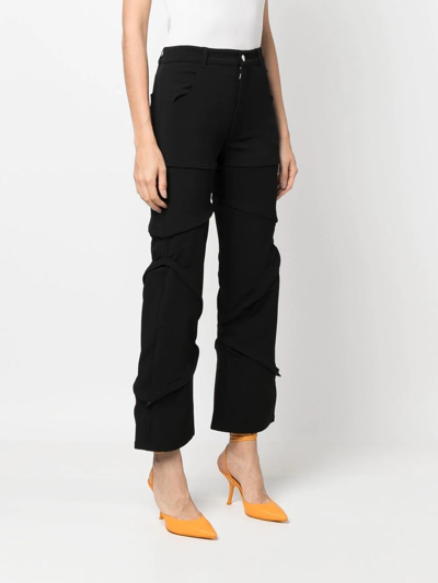 Shop Weinsanto Asymmetrical Zippered Trousers In Black