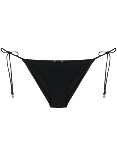 Shop Tory Burch Tie-side Bikini Briefs In Black