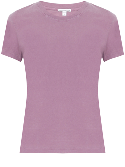 Shop James Perse Crewneck Violet T-shirt In Purple