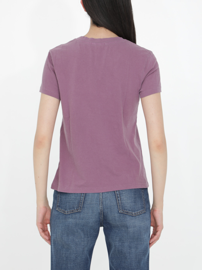 Shop James Perse Crewneck Violet T-shirt In Purple