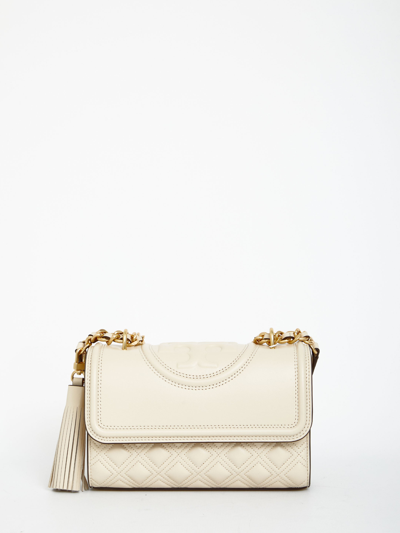 Shop Tory Burch Cream Small Fleming Bag