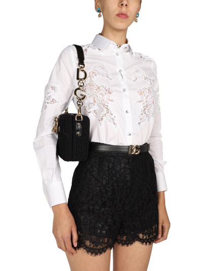 Shop Dolce & Gabbana Lace Carvings Shirt In White