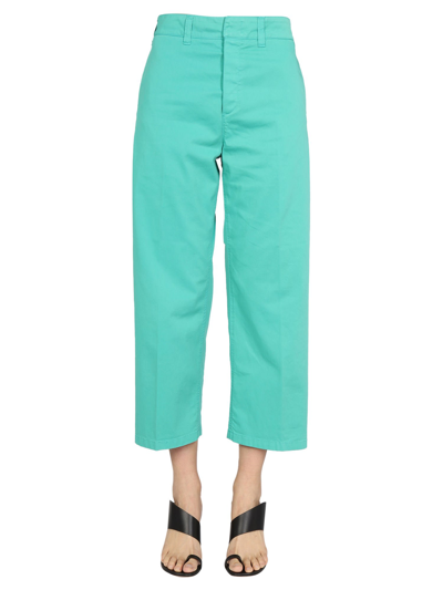 Shop Department Five Jeans Cropped Fit In Verde