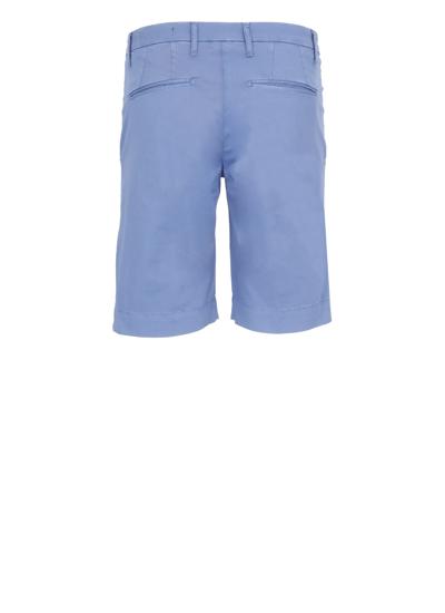 Shop Entre Amis Cotton Bermuda Shorts In Blue