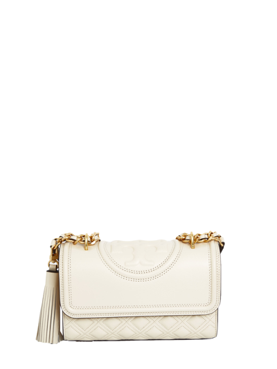 Shop Tory Burch Cream Small Fleming Bag In Crema