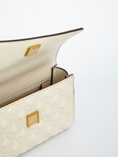 Shop Tory Burch Cream Small Fleming Bag In Crema