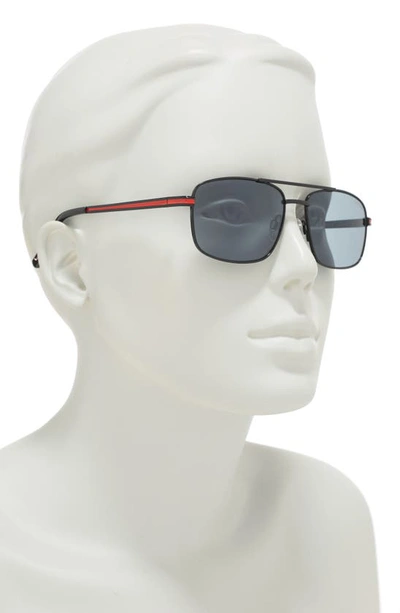 Shop Guess 52mm Navcigator Sunglasses In Shiny Black / Smoke Mirror