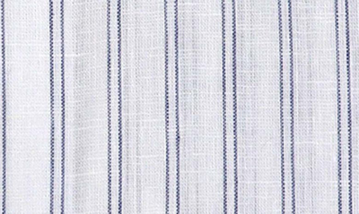 Shop Lorenzo Uomo Trim Fit Double Stripe Dress Shirt In White/ Light Blue