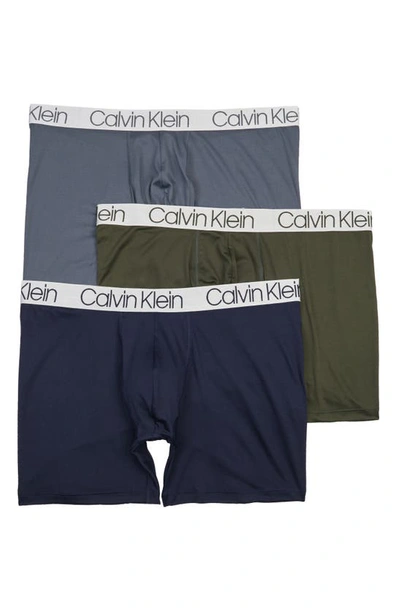 Shop Calvin Klein 3-pack Performance Boxer Briefs In 0dv Tur/ D B/ Sho