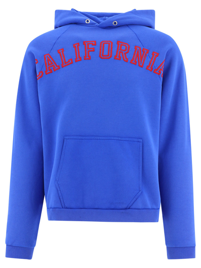 Shop Erl "california" Hoodie In Blue