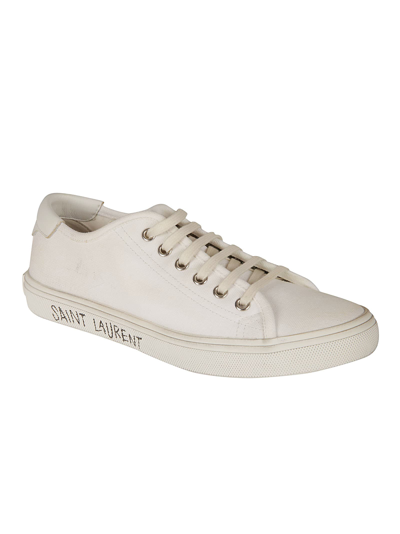 Shop Saint Laurent Malibu Sneakers In Optic White/optic Black