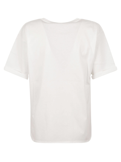 Shop Saint Laurent Centre Logo T-shirt In White