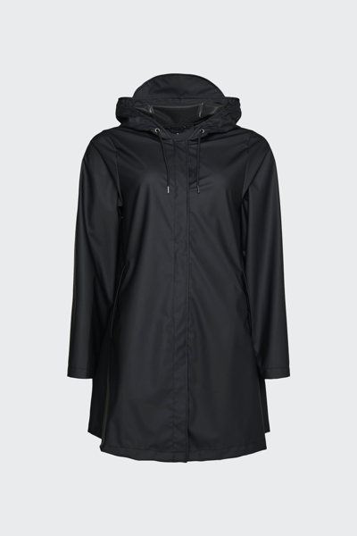 Shop Rains A-line Jacket In Black