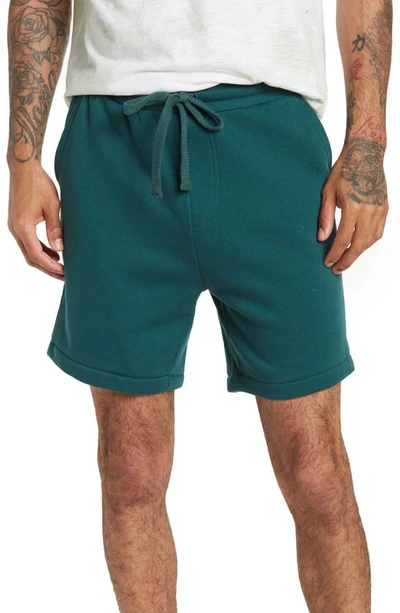 Shop Bella+canvas Drawstring Sweat Shorts In Deep Sea