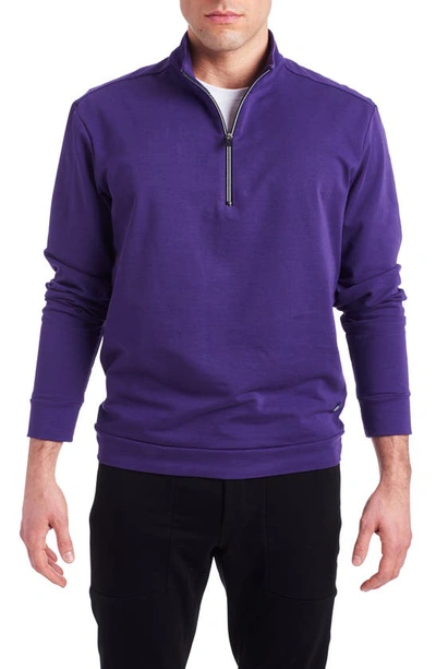 Shop Pino By Pinoporte Mario Quarter Zip Sweatshirt In Purple