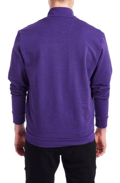 Shop Pino By Pinoporte Mario Quarter Zip Sweatshirt In Purple