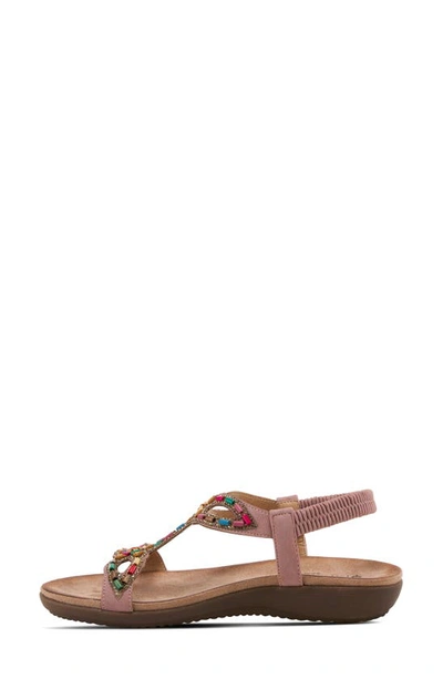 Spring Step Beaded Sandal In Pink