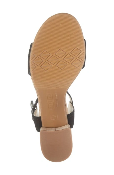 Shop The Flexx Tgif Ankle Strap Sandal In Black Camoscio