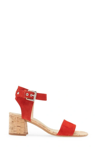 Shop The Flexx Tgif Ankle Strap Sandal In Red Camoscio