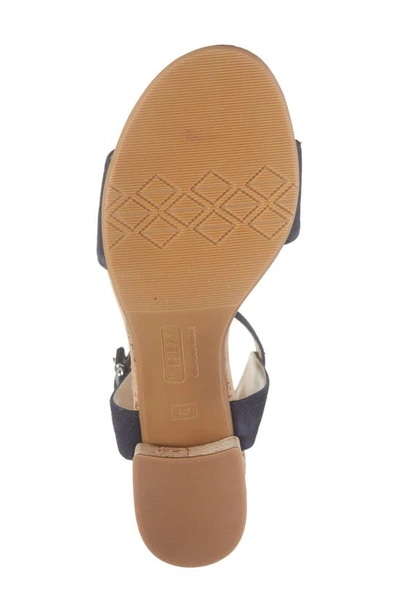 Shop The Flexx Tgif Ankle Strap Sandal In Navy Camoscio