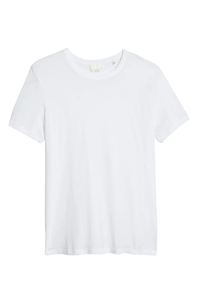 7 For All Mankind Mens White Luxe Performance Crewneck Stretch-cotton Jersey T-shirt In White
