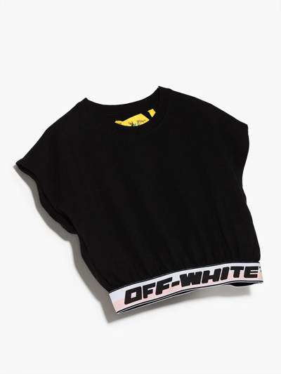 Shop Off-white Logo-underband Short-sleeve T-shirt In Black