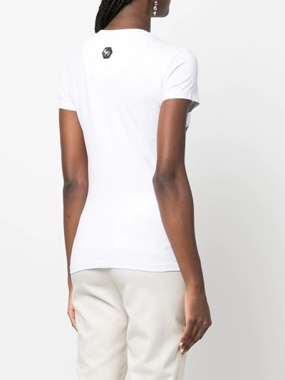 Shop Philipp Plein Duck Round-neck T-shirt In White