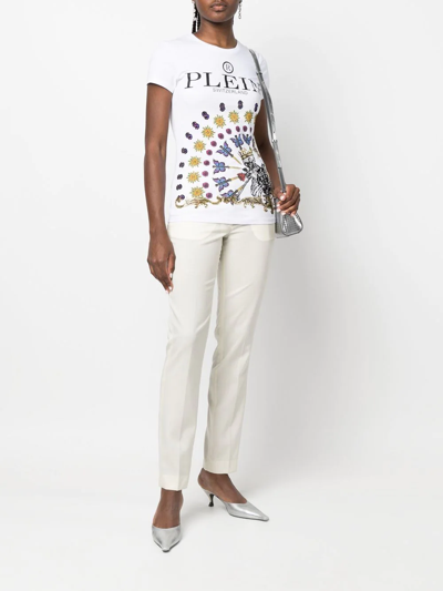 Philipp Plein Sexy Pure Skeleton T-shirt In Weiss