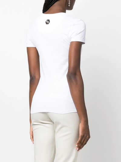 Philipp Plein Sexy Pure Skeleton T-shirt In Weiss