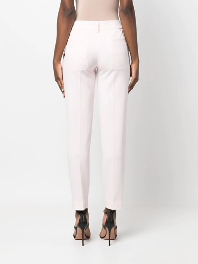 Shop Philipp Plein Tapered Office Trousers In Pink