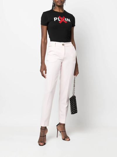 Philipp Plein Logo-print Cotton T-shirt In Black
