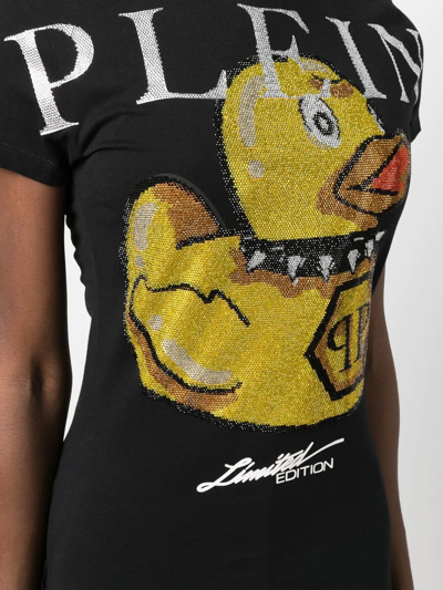 Shop Philipp Plein Duck Stones Round-neck T-shirt In Black