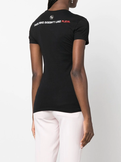 Philipp Plein Logo-print Cotton T-shirt In Black