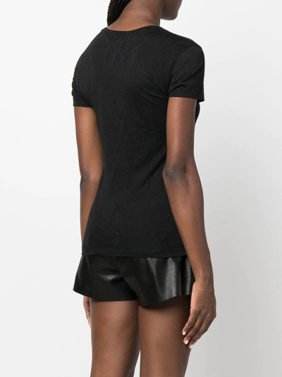 Philipp Plein Logo-print Sequin-detail T-shirt In Black