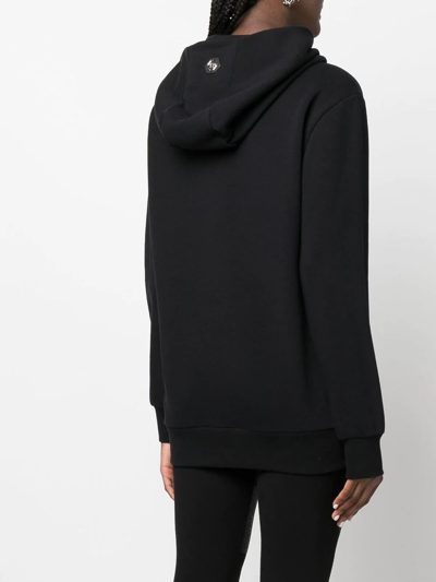 Philipp Plein Logo Graphic Print Hoodie In Neutrals