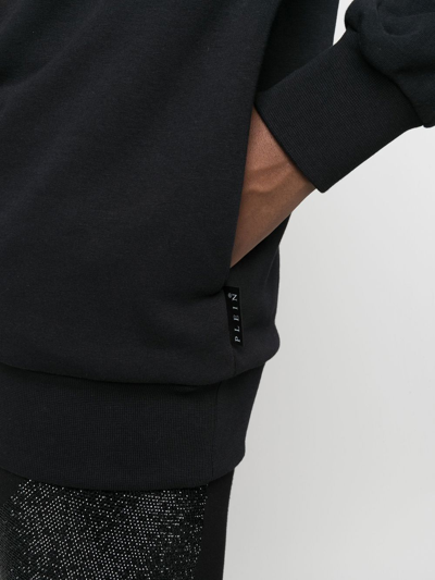 Philipp Plein Logo Graphic Print Hoodie In Neutrals