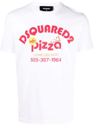 Dsquared2 Logo-print Short-sleeve T-shirt In White